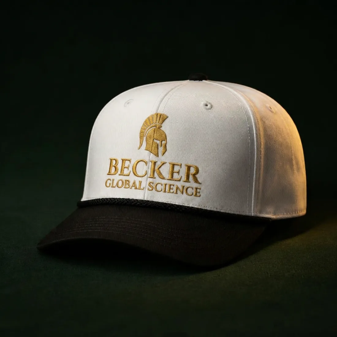 Performance Hat — White / Black Rope — research use only