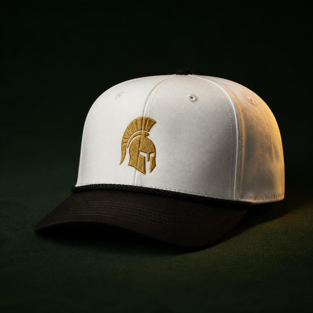 Performance Hat — White / Black Rope — research use only