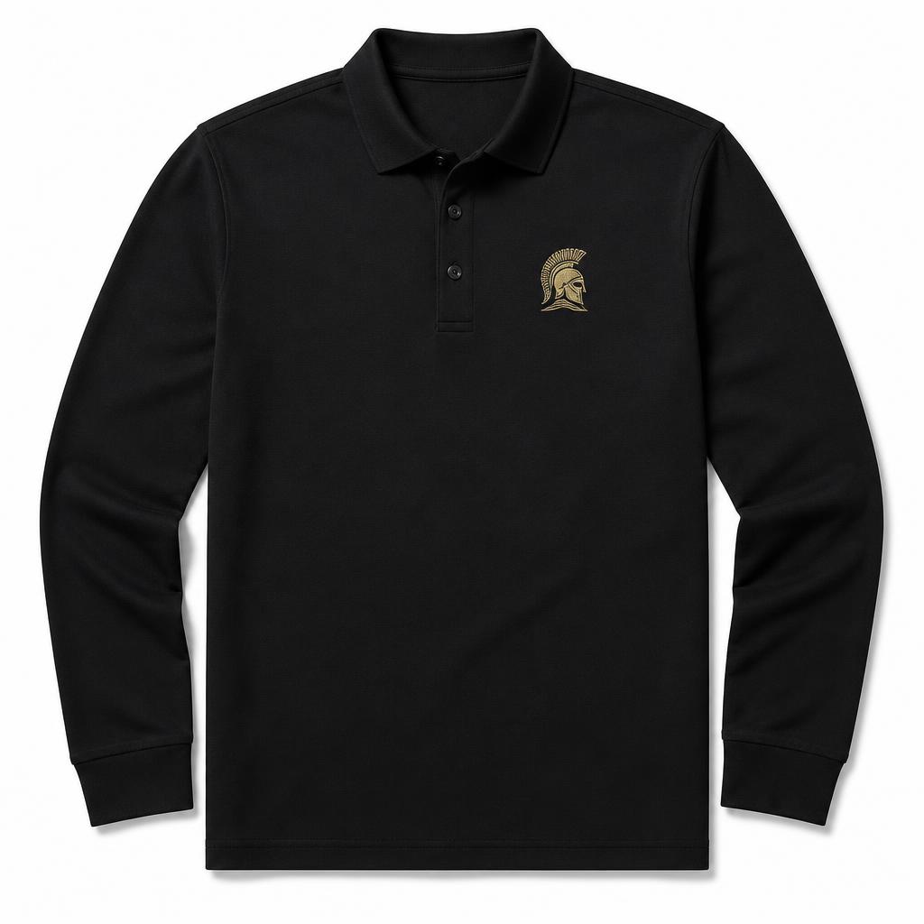 Black Long Sleeve Polo — research use only